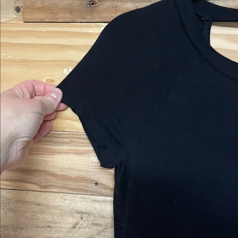 2/$30 Justice size 10 Black & Gray Sparkly Soft Short Sleeve Graphic Tee
